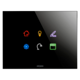 ICE TOUCH PLATE KNX - IN GLASS - 6 TOUCH AREAS - BLACK - CHORUSMART