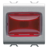 PROTRUDING INDICATOR LAMP - 12V ac/dc / 230V ac 50/60 Hz - RED - 2 MODULES - TITANIUM - CHORUSMART