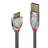 0.5m USB 3.2 Type A to Micro-B Cable, 5Gbps, Cromo Line USB Type A Male to Micro-B Male