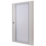 Sheet steel door transparent with rotary door handle HxW=1000x600mm