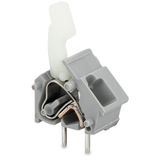 Stackable PCB terminal block finger-operated levers 2.5 mm² gray
