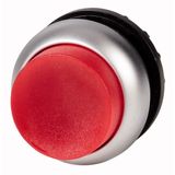 Illuminated pushbutton actuator, RMQ-Titan, Extended, maintained, red, Blank, Bezel: titanium