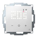 Smart Home capable flush-mounted thermostat as a room controller, RAL 9016 glossy 55x55, AC 230V, relay 16 (4) A