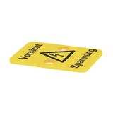 Terminal cover, PVC, yellow, Height: 26 mm, Width: 28 mm, Depth: 1 mm