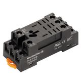 Relay socket, IP10, 3 CO contact , 10 A, Screw connection