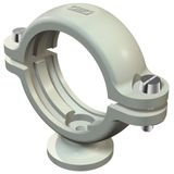 2960 22 M6 LGR  Foot clip ISO, 20.5-22mm, light gray Polystyrene