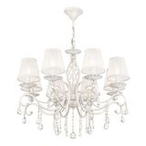 Elegant Grace Chandelier White with Gold