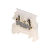 SPECIFIC TERMINAL BLOCK, COLOURLESS, 4.5X26X19.8MM, FEED THROUGH, DIN RAIL MOUNT