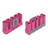 Plug for PCBs straight 5-pole pink