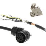 1S series servo motor power cable, 15 m, with brake, 230 V: 900 W to 1 AA045329R