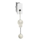 Push-button Mosaic - with ejectable pull cord - white antimicrobial