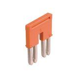 JUMPER BARS, BJDL10-2, 10MM SPACING, ORANGE, 2 POLE, SCREWLESS