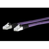 Patch cord Cat.6A AWG 26 0.5 m purple-black