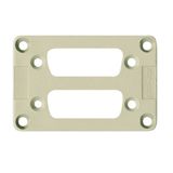 Adapter plate (industrial connector), Plastic, Colour: grey, Size: 3