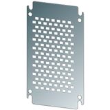Mounting plate, perforated, galvanized, for HxW=700x500mm