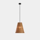 Pendant Caribe ø260 E27 40W Black Natural rattan