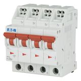 Miniature circuit breaker (MCB) with plug-in terminal, 4 A, 4p, characteristic: C