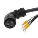 G5 series servo motor power cable, 5 m, w/o brake, 3-5 kW