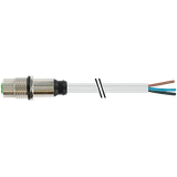 M12 female recept. A-cod. rear PVC 5x0.34 gy UL/CSA 5m