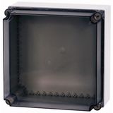 Insulated enclosure, smooth sides, HxWxD=375x375x225mm