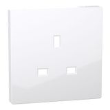 Central plate for British standard socket insert, lotus white, system design