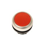 Pushbutton, RMQ-Titan, Flat, maintained, red, Blank, Bezel: titanium