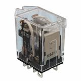 Relay, flange mount, plug-in, DPDT, 10 A, 110/120 VAC