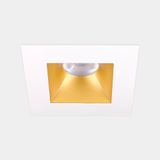 Downlight Play Deco Symmetrical Square Fixed 17.7W LED warm-white 3000K CRI 90 51.2º White/Gold IP54 1477lm