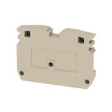 End plate (terminals), 33 mm x 5 mm, dark beige