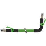 RJ45 St. 0°/ RJ45 St. 90°oben, PUR 2x2xAWG22 shielded gn 1.6 m