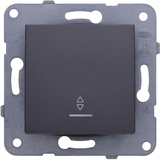 Karre Plus-Arkedia Dark Grey (Quick Connection) Illuminated Two Way Switch