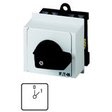 ON-OFF switches, T0, 20 A, service distribution board mounting, 2 contact unit(s), Contacts: 4, 45 °, maintained, With 0 (Off) position, 0-1, Design n