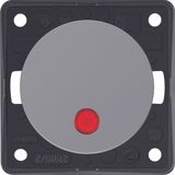 Ctrl on/off switch 2p imprint "0", red lens, Integro - Design Flow/Pur