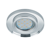 Pirin recessed spotlight GU10 round chrome/transparent