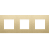 Threefold faceplate, 71 mm centre distance, Niko Pure alu gold brushed