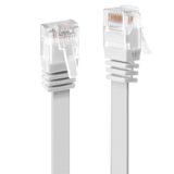 3m Cat.6 U/UTP Flat Network Cable, White RJ45, M/M, 250MHz, copper, 32AWG