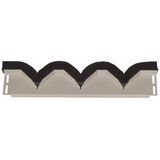 Bottom/Top coverstrip 105mm long, 75mm blind + 30mm jagged foam gasket, IP20, for 1350mm Sectionwidth