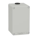 Harmony XAP, XB2 SL, Empty control station, zinc alloy, grey, M20, undrilled, 80 x 130 x 77, UL cULus