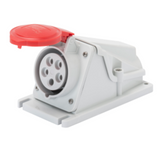 90° ANGLED SURFACE-MOUNTING SOCKET-OUTLET - IP44 - 2P+E 16A 380-415V 50/60HZ - RED - 9H - SCREW WIRING