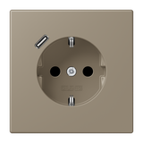 SCHUKO socket with USB type C LC32141 LC1520-18C242