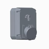 Switched interlocked socket-outlet, 1h, 63A, IP44, 3P+N+E