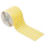 Device marking, Self-adhesive, 20 mm, Cotton fabric, yellow