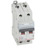 DX³6000 10kA high inlet and low outlet 2P screw circuit breaker 230V~ to 400V~ - 63A - D curve - 2 modules