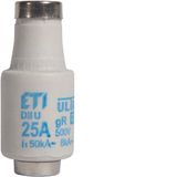Fuse-link DII E27 25A 500V, tripping characteristic Super fast, with i