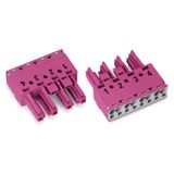 Socket 4-pole Cod. B pink