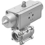 VZBA-3/8"-GG-63-T-22-F0304-V4V4T-PS15-R-90-4-C Ball valve actuator unit