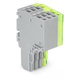 2-conductor female connector Push-in CAGE CLAMP® 1.5 mm² gray, green-y