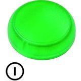 Lens, indicator light, green, flush, I