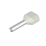 Wire end ferrule, Twin wire-end ferrule, 0.75 mm², Stripping length: 1