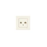 Karre Beige Data+Numerical Phone Socket (CAT6+CAT3)